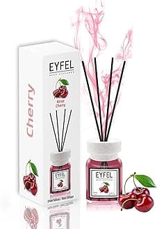EYFEL Reed Diffusers for Home – Cherry Reed Diffuser Set 4.00 fl oz Oil Diffuser Sticks, Bathroom Diffuser, Oil Reed Diffuser, Scented Sticks, Oil Diffuser Sticks, Reed Diffuser for Bathroom'