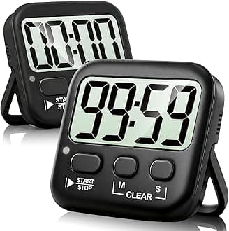 Antonki 2 Pack Digital Timer for Kids, Magnetic Countdown Kitchen Timers for Cooking, Egg, Classroom, Teacher, Exercise, Study, Oven - Battery Included