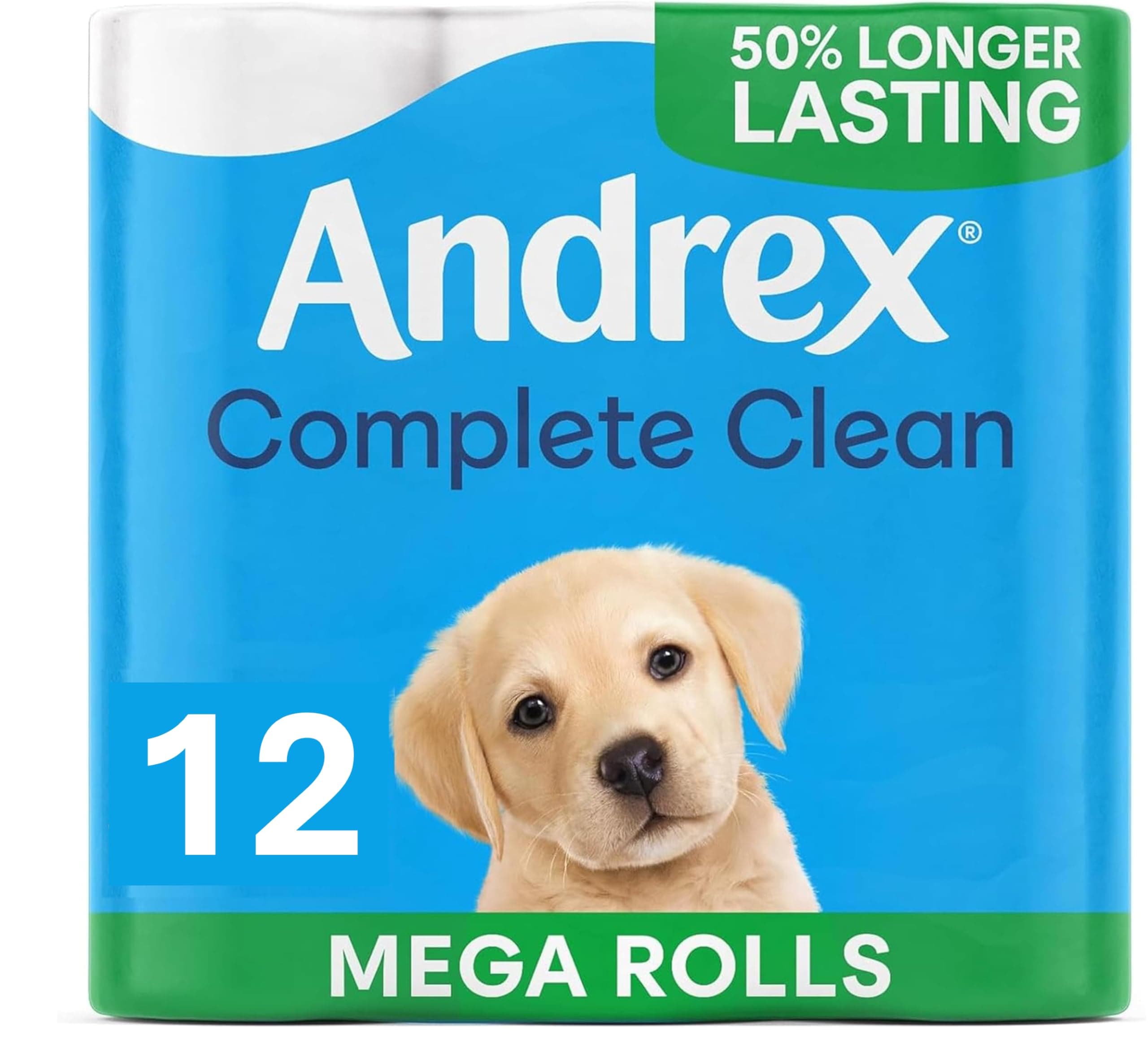 Classic Clean Mega Toilet Roll - 12 Mega XL - Same Quality Toilet Roll, Lasts Even Longer, 12 Mega Toilet Rolls = 18 Standard Rolls, Paper, White - 2-Ply,Packaging may vary