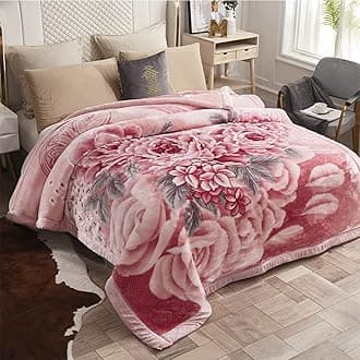Fleece Blanket Quee King Size,Plush Korean Mink Blanket,4Kg - 2 Plyprinted Heavy Blanket for Winter - Ultra Soft Microfiber Sofa Fleece Blankets,G,200x230cm 4Kg(78x91in9lb)