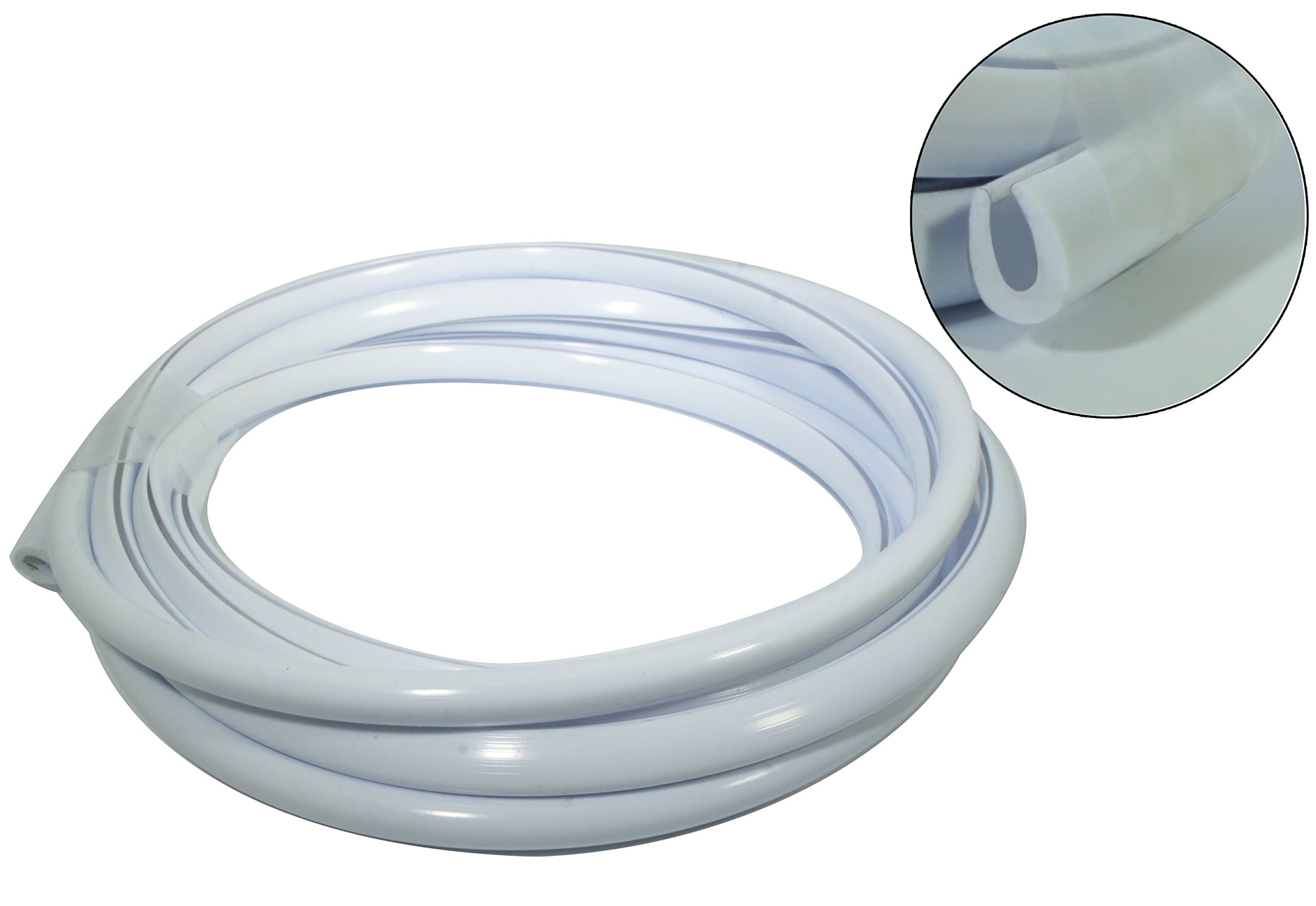 Boka Car Door Edge Guards Trim Molding Protector Full Size U Shape. Made in USA. Protects edges of vehicle on trunk lids, hoods, doors and grilles (8.5 feet, White)