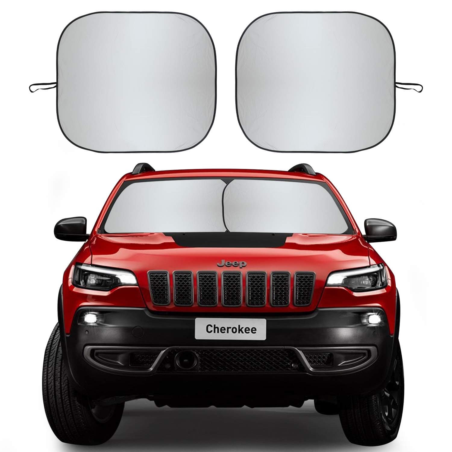 Kribin 2 Pack Car Windshield Sun Shade - 26'' x 30'''' Foldable Sunshade for UV Protection and Heat Reflector - Keep Your Vehicle Cool