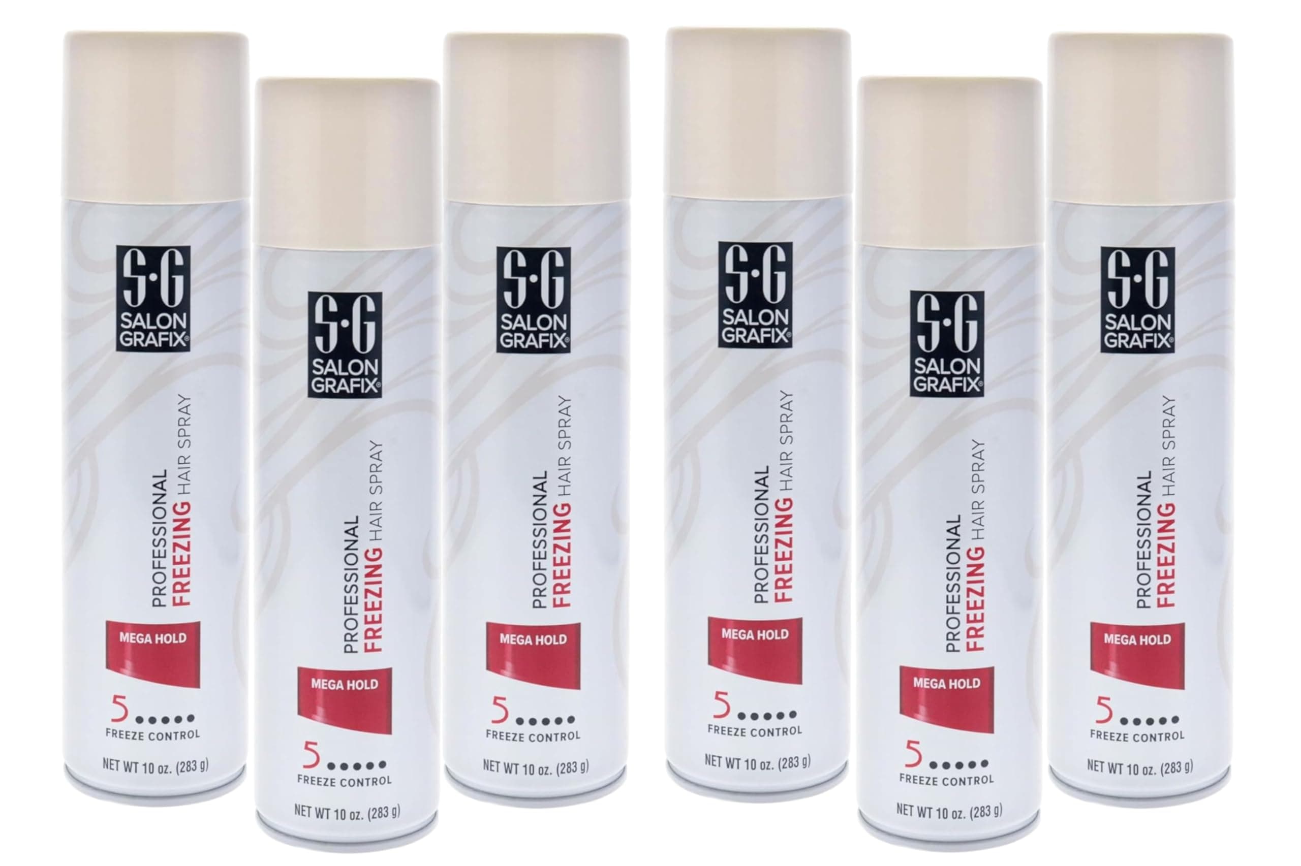 Hairspray Freezing Mega Hold 10 Ounce (295ml) (6 Pack)