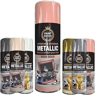 Classic Signature - 1 x Metallic Rose Gold Spray Paint 400ml Multi-Purpose Use, Spray for Metal and Wooden Furniture, Ornaments, Decorative Items and Much More for Interior & Exterior
