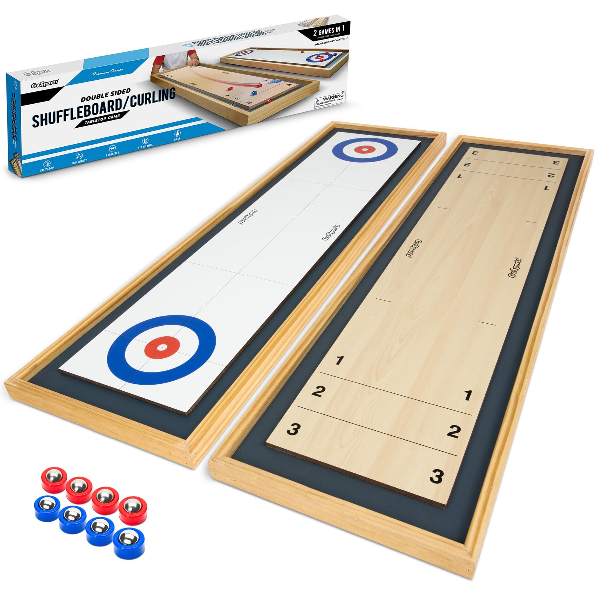 Shuffleboard and Curling 2 in 1 Tabletop Board Game