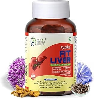 Healthcare Products Fit Liver | Liver Detox Supplement| For Healthy and Strong Liver| Enriched with Milk Thistle, Kutki, Punarnava, Bhumi Amla and Probiotics| 60 Tablets