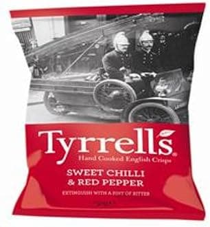 Tyrrells Sweet Chilli and Red Pepper Chips, 150g