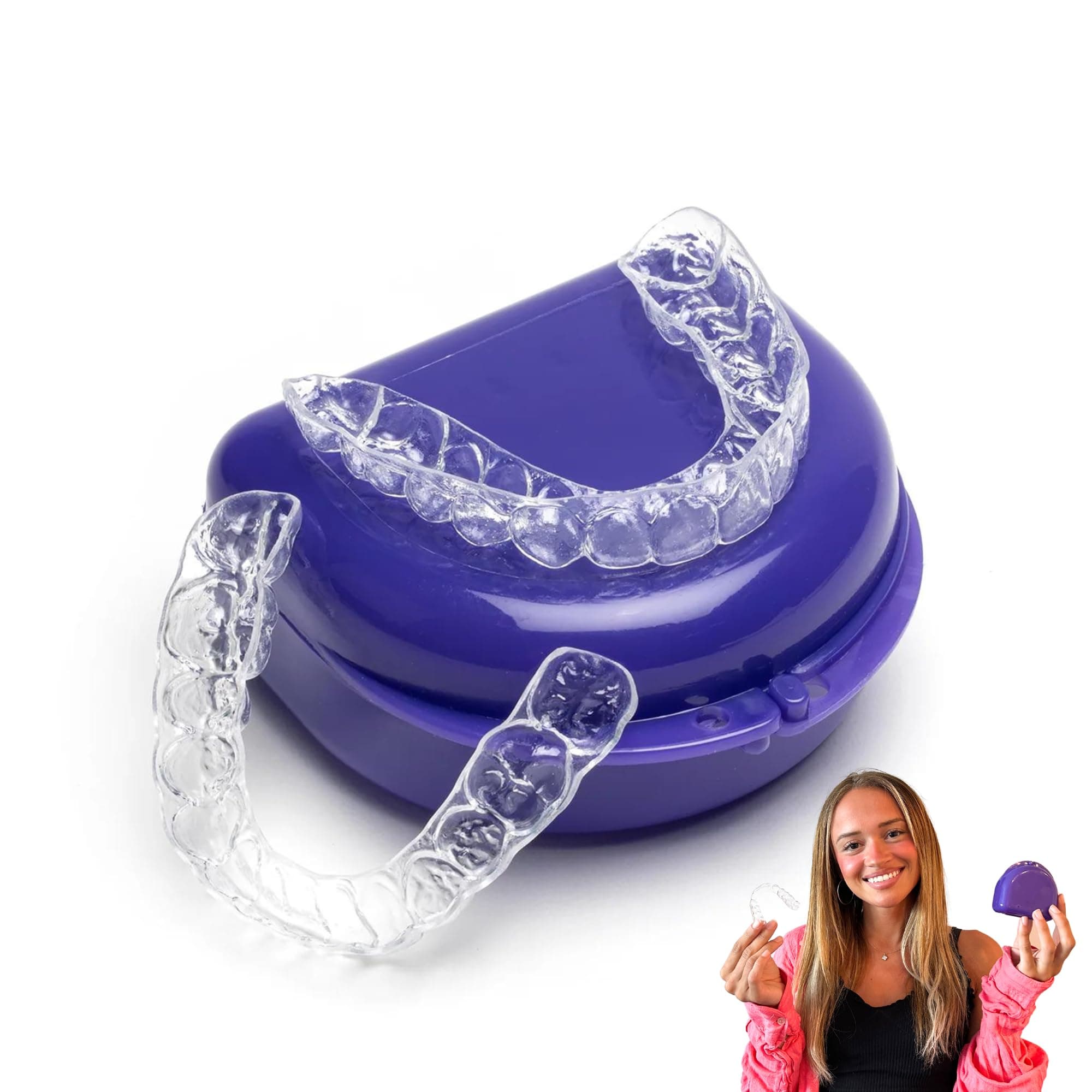 ClearRetain Custom Clear Dental Retainers Upper & Lower Retainers | at Home Kit for Perfect Fit Great for Replacement Retainers | Dental Grade Retainer for Teeth Stability (Upper & Lower)