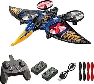 jaming Pterodactyl Drone Dragon Toys Rc Airplanes for Kids and Adults Easy to Flying Dinosaur Toys Remote Controlled Aircraft for Beginners Hobby RC Plane Toys Birthday Gifts for Boys 8-12