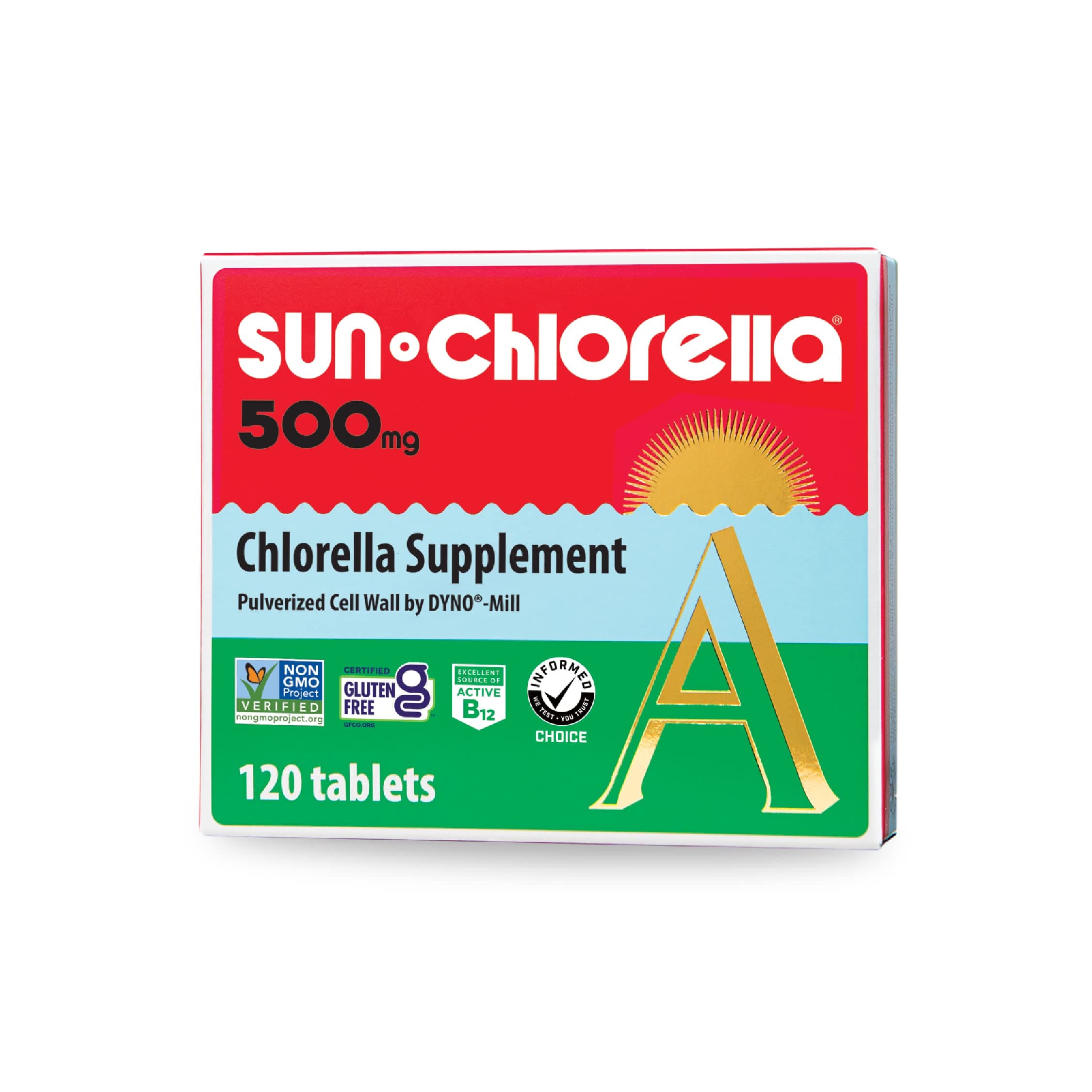 Sun Chlorella A Tablets - 500 mg - 120 Tablets