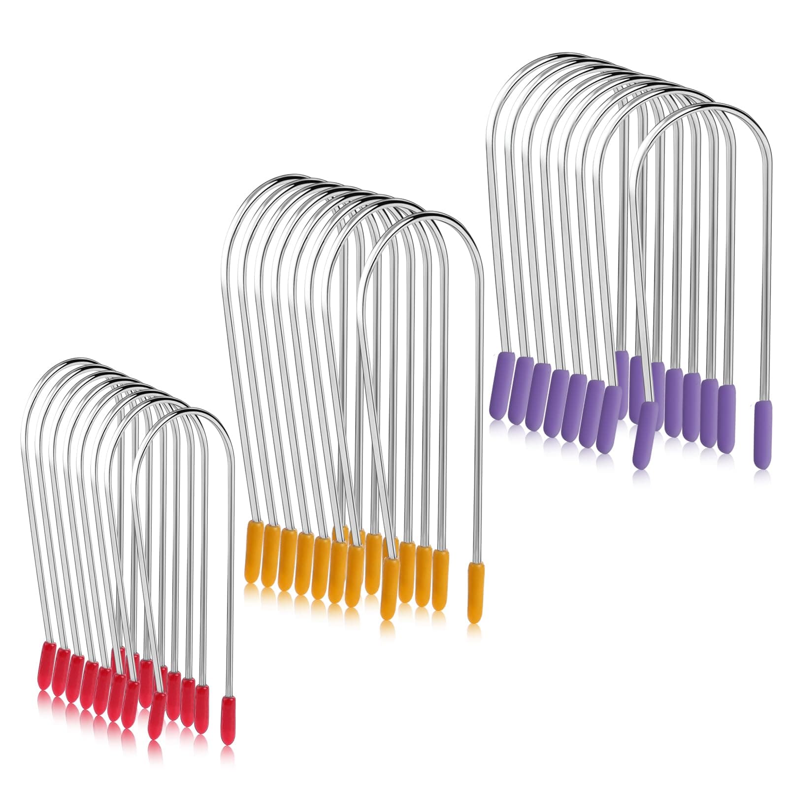 Vin BeautyCurler Clips Replacement Kit, 24 Assorted Securing Pins for 1", 1¼", 1½" Rollers, Suitable for Long, Medium Hair - Women & Girls