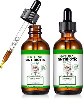 Natural Antibiotics for Cats, Pet Supplements, 4 Fl Oz/2 Pack, Cat Antibiotic
