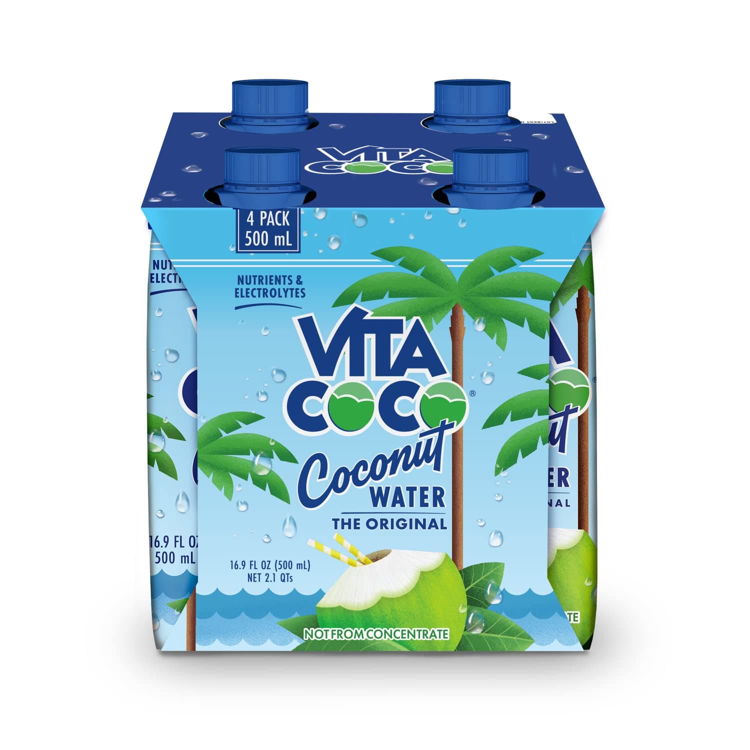 Coconut Water, 16.9 Fl Oz, 4 Pack