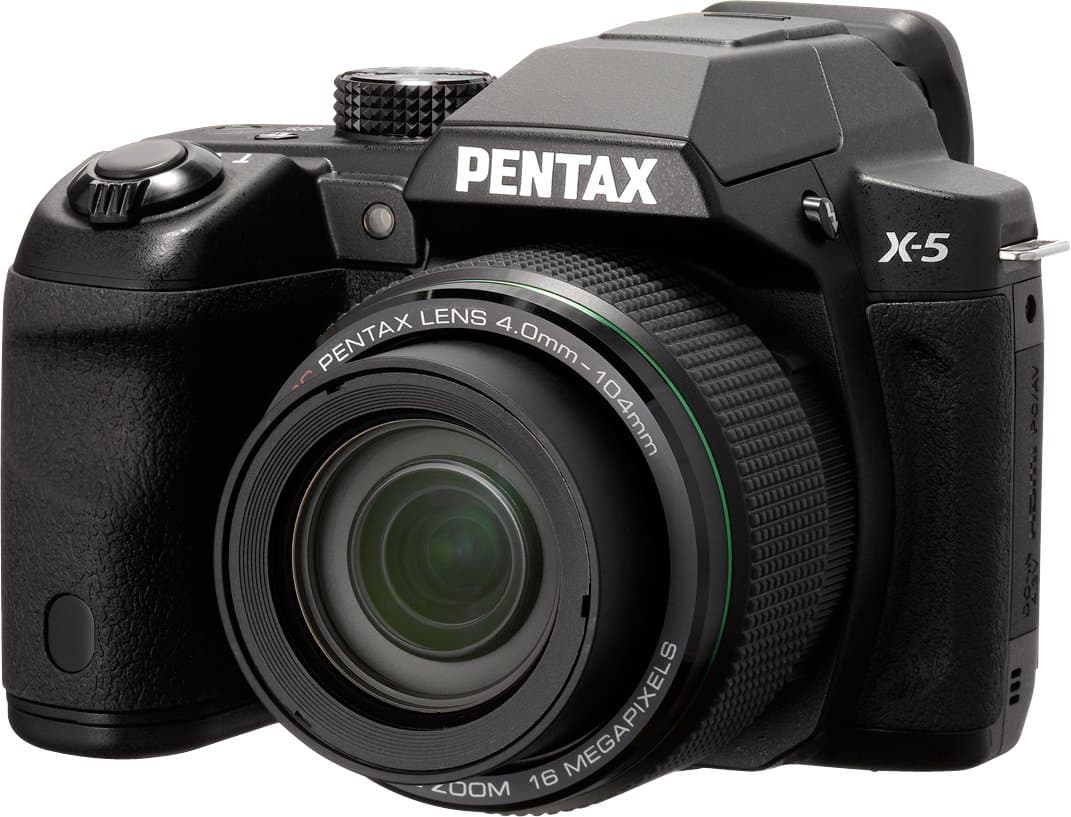 Pentax X-5 Digital Camera with 26x Optical Zoom and 3" LCD (Black)