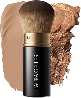 (Airbrush Kabuki) - Retractable Airbrush Kabuki Brush for All Face Makeup & Foundation for Liquid, Cream and Powder Face Makeup With Aluminium Handle