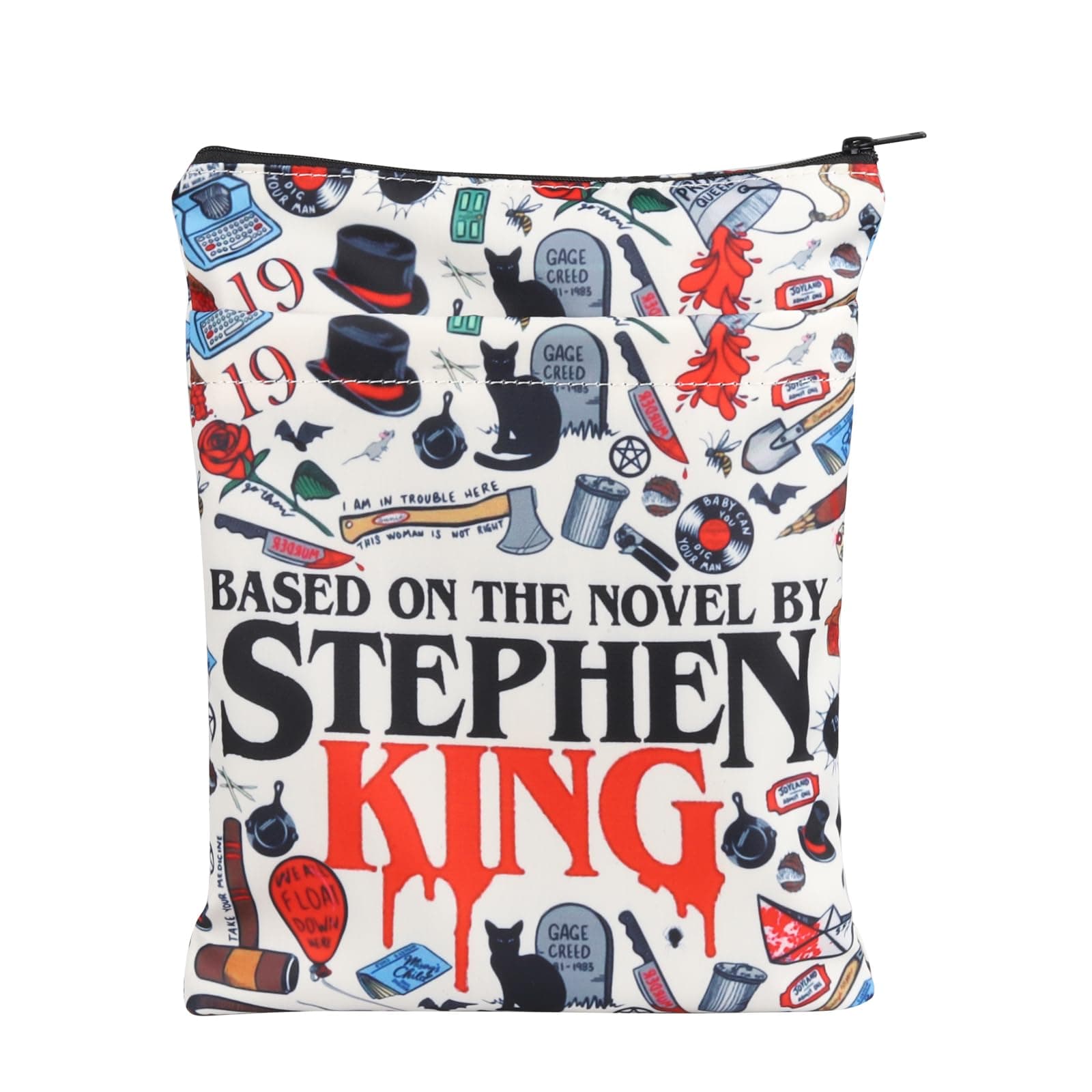 PYOUL Stephen King Inspired Gift Based On The Novel by Stephen King Book Sleeve Stephen King Fan Book Cover Horror Bookish Gift (by Stephen King BS)