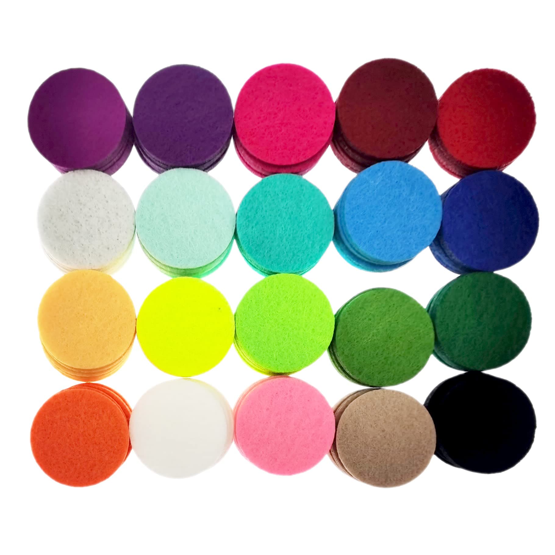 260 Pieces 30mm Aromatherapy Diffuser Refill Pad Round Fibre Replacement Pads Air Freshener Essential Oil Diffuser Pad Accessories 20 Colors Unscented