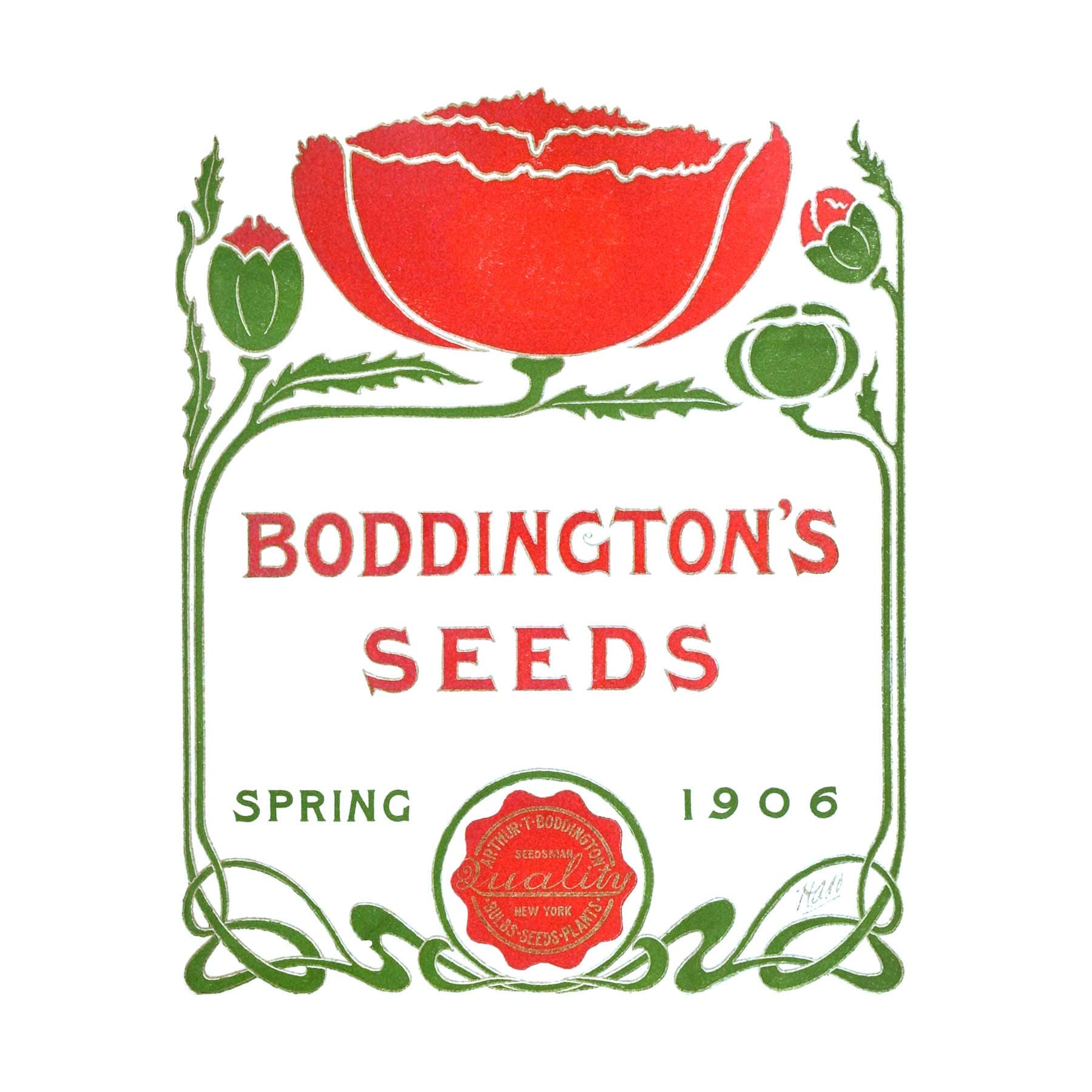 Fine Art PrintsBoddingtons Seeds Spring 1906 Poster Wall Decor