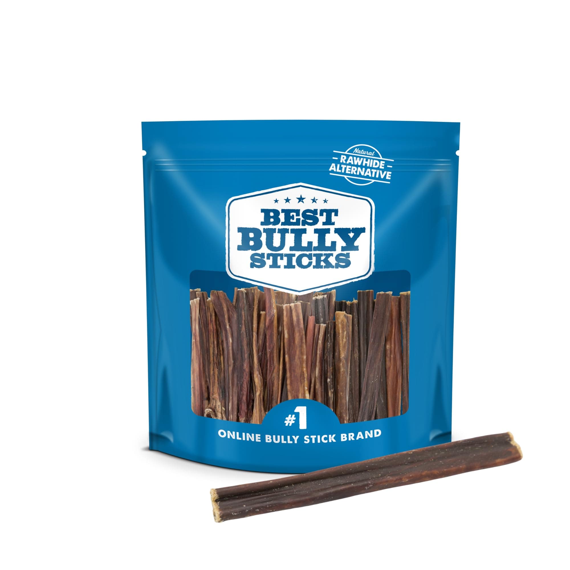 Best Bully Sticks 6 Inch Gullet Sticks - 25 Count (Pack of 1) - Natural, Esophagus Snack, Rawhide Alternative