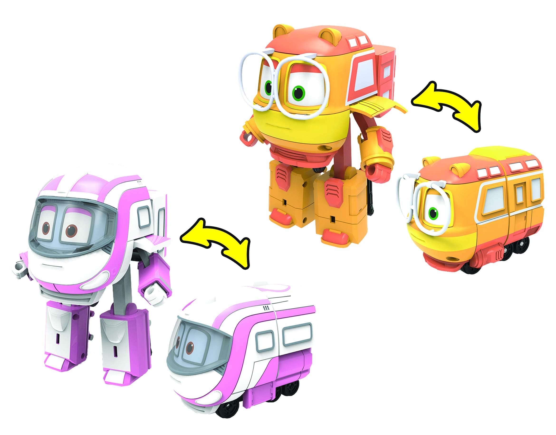 Robot Trains - Transformable figure of Max or Genie – Random model – Transforms into a train or robot – 12 cm – Nursery Toy
