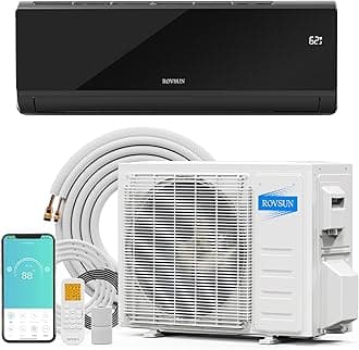 12,000 BTU Mini Split Air Conditioner & Heater with Smart APP Control, 21 SEER2 115V Energy Saving Inverter Ductless Wall AC Unit with Pre-Charged Condenser, Heat Pump & Installation Kit, Black