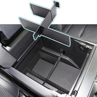 PIMCAR Center Console Organizer Divider for Ford F150 2021-2024, F150 Lightning 2022-2024 Armrest Divider Accessories