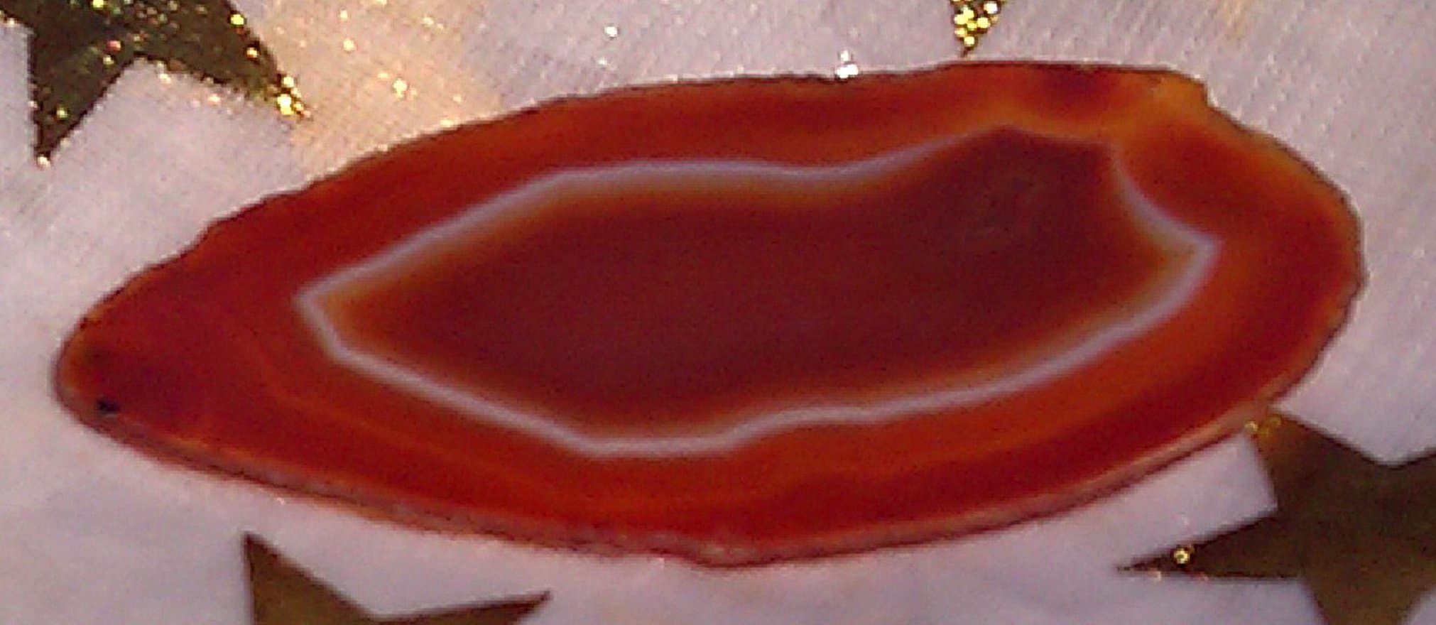 ORANGE AgAtE~(protection, calming, & courage)~Slice