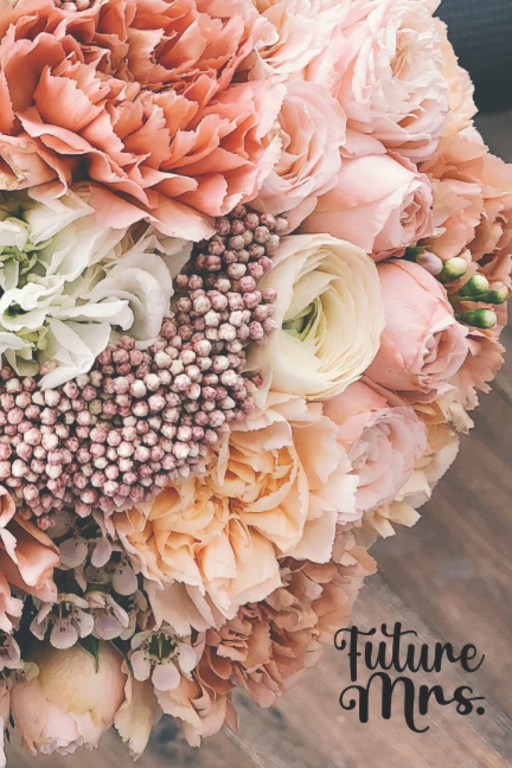 Future Mrs.: Journal, Notebook, Diary, Lined, 120 Pages, 6x9inch, Weddings, Bride To Be