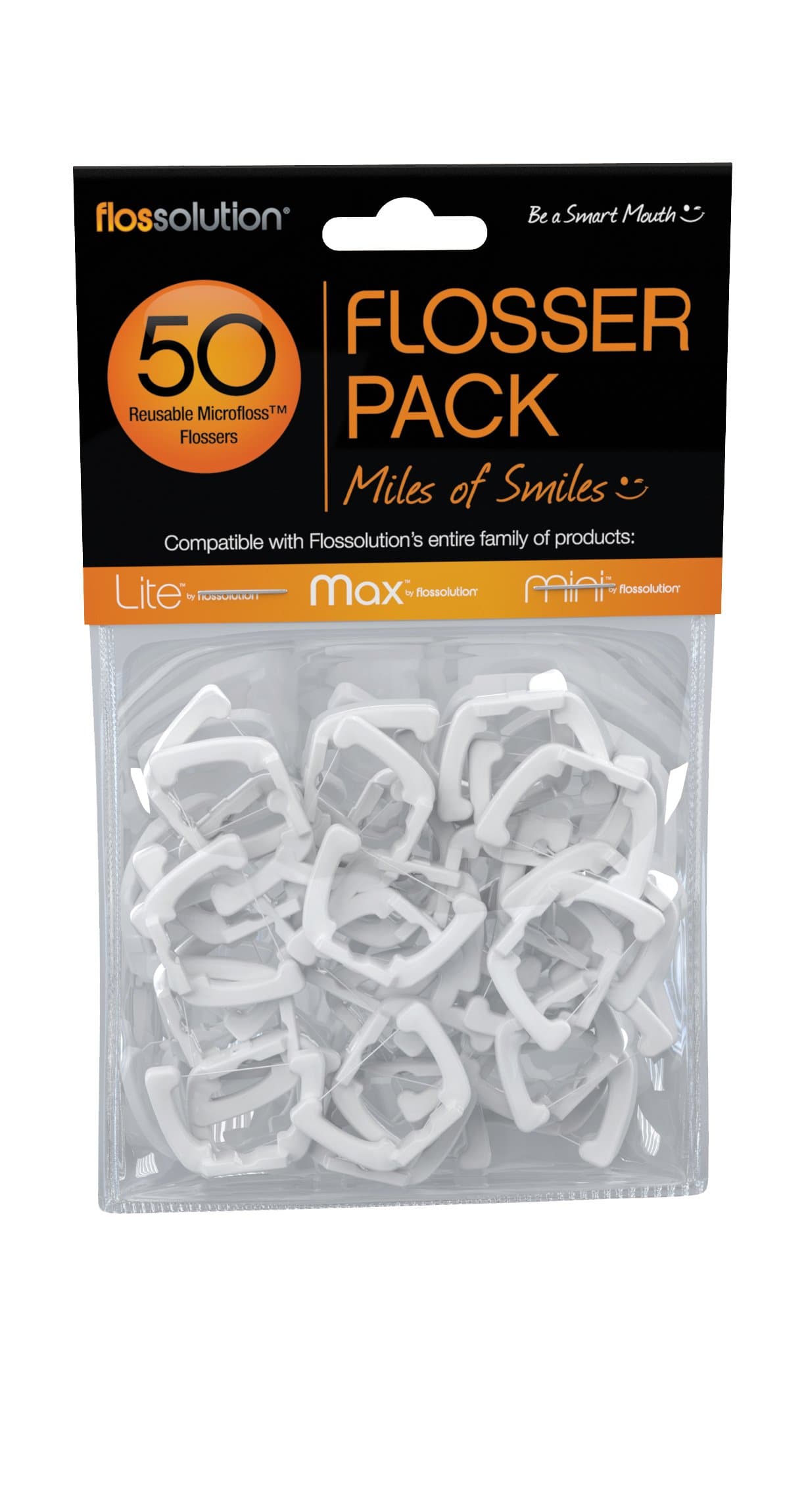 50 Flosser Pack (50 Count) | Compatible with all Flossolution Devices