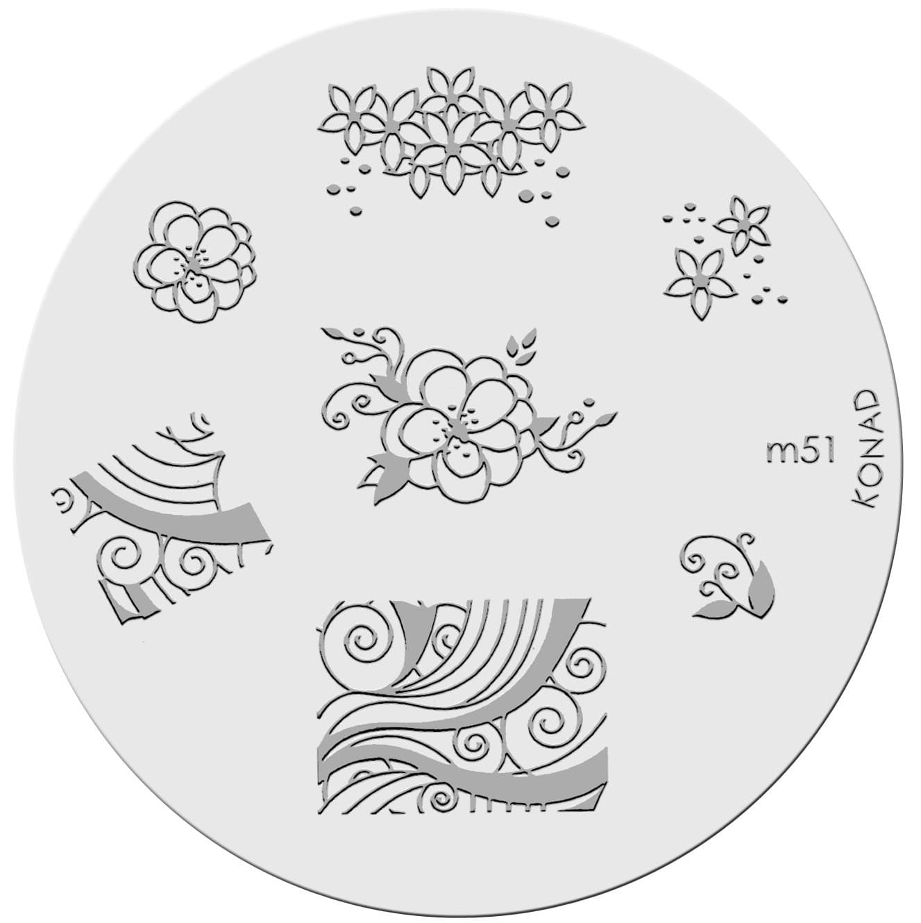 KonadStamping Nail Art Image Plate - M51