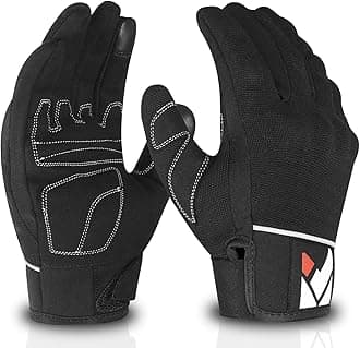 Protective Motorcycle Motorbike Gloves Men Women, Knuckle Leather Armoured Gloves Lining for Scooter Motocross ATV MTB Riding Casual Racing Gear