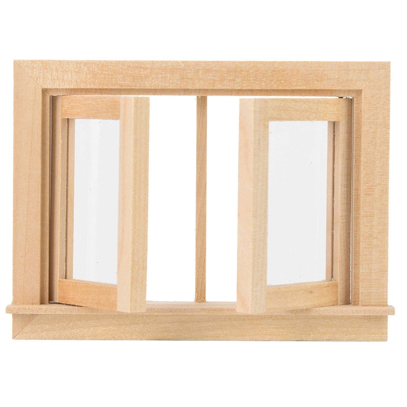 Liyeehao Portable 1:12 Mini Simulation Doll House Window, Durable Wooden Window, Dolls or Doll House for 1:12 Doll House Accessories