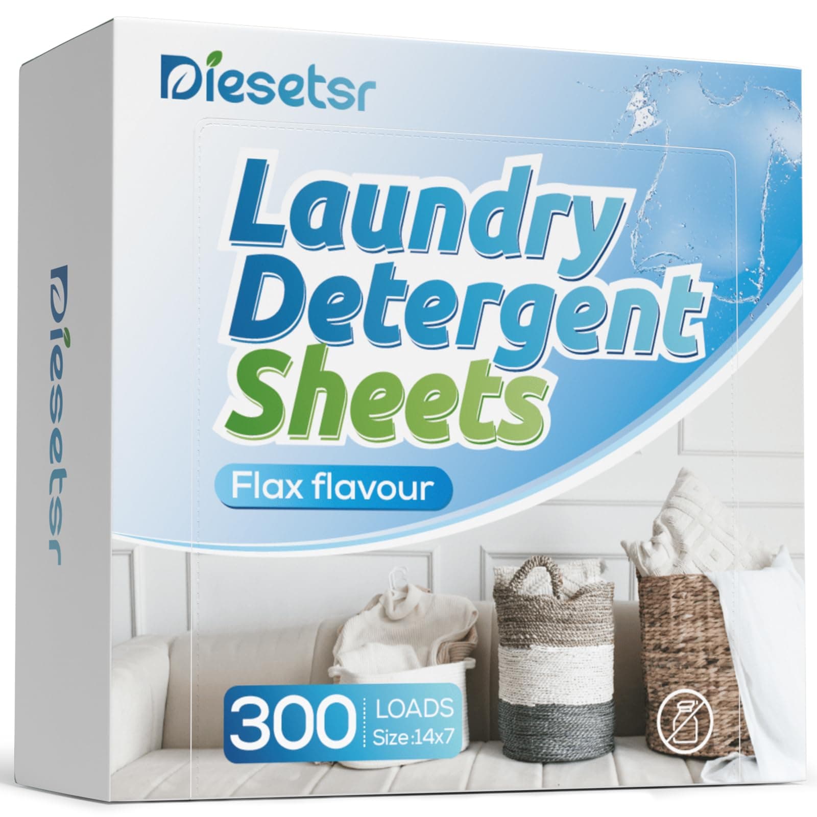 Laundry Detergent Sheets 150 Counts Travel Laundry Sheet ECO-friendly, 300 Small Loads Plastic-Free Clothes Washing Soap- Laundry Sheet Fresh Linen
