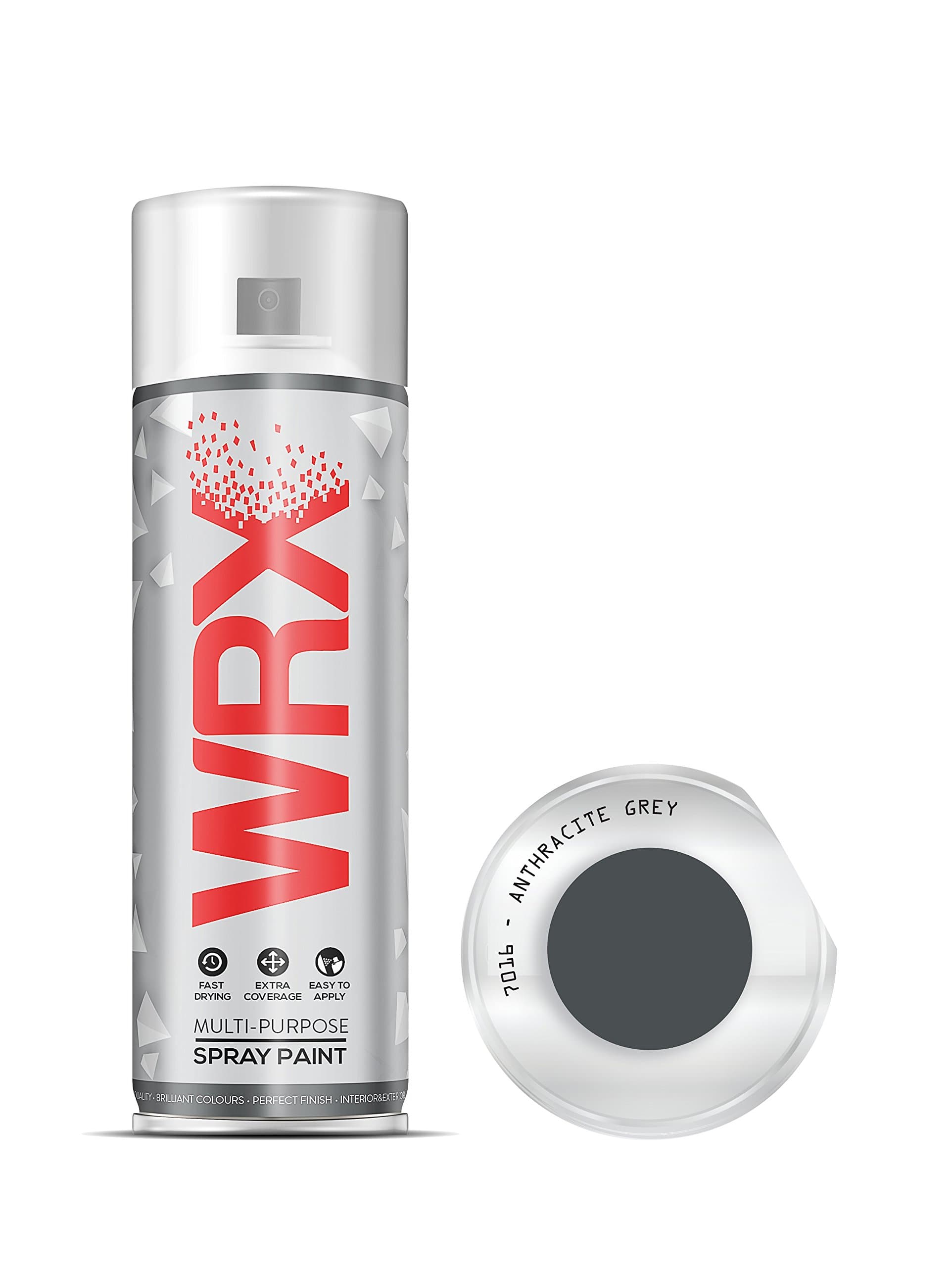 WRX 2 X Spray Paint 400 ml - Anthracite Grey 7016 - Ral 7016 Multi-Purpose, Ozone Friendly
