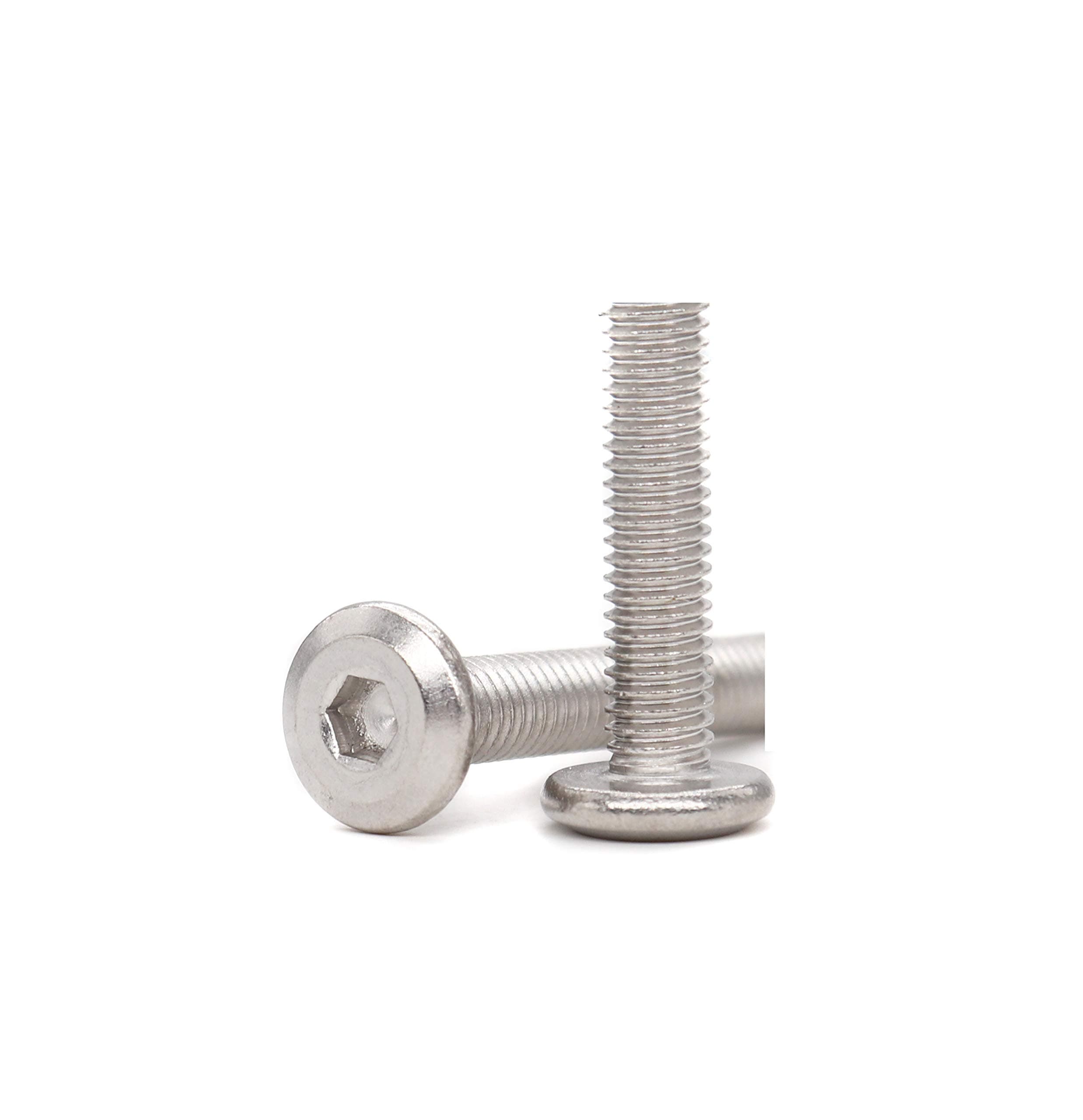 binifiMux 10pcs M6 x 35mm Rivet Countersunk Socket Cap Allen Bolts Rivet Screws Furniture Connecting 304 Stainless Steel