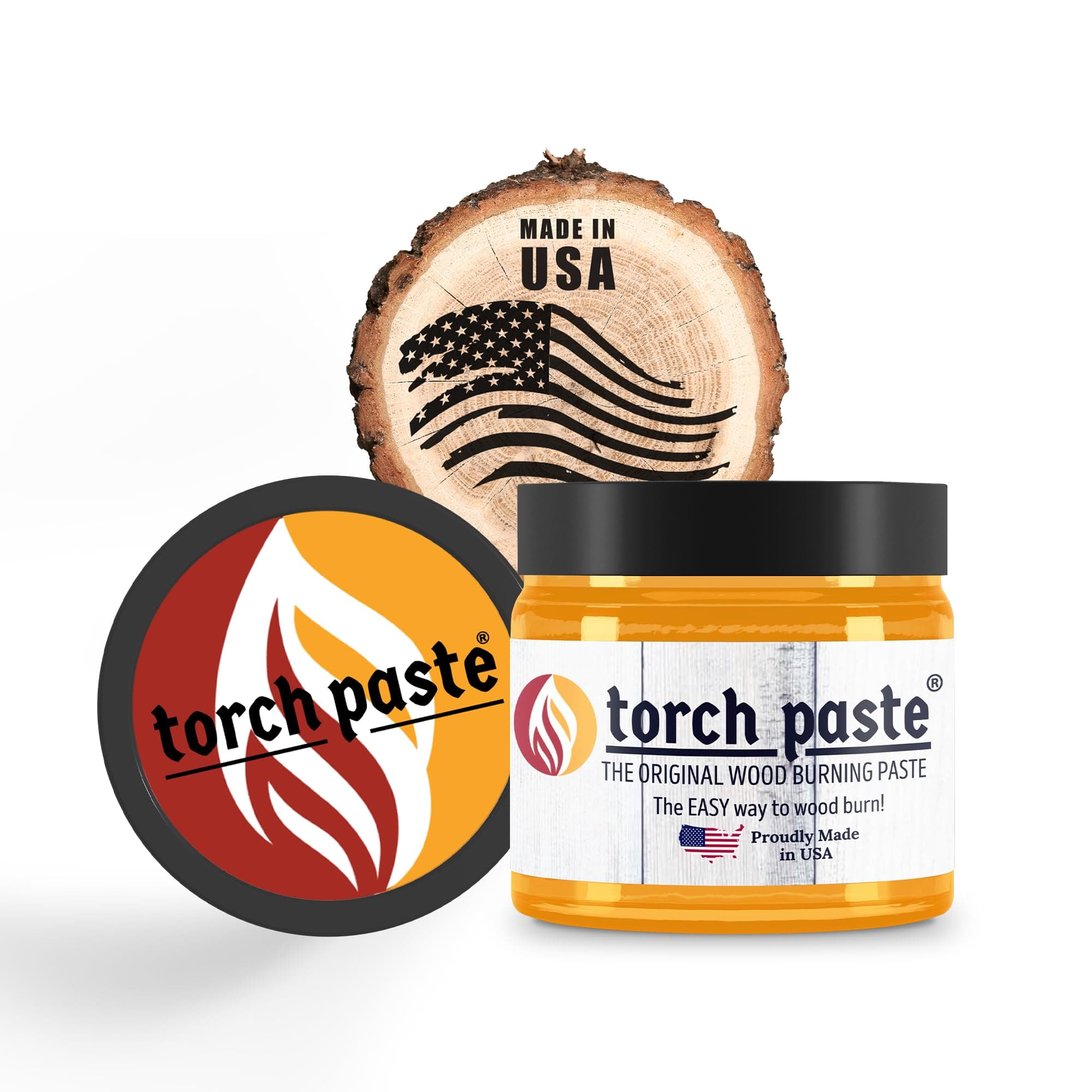 Torch Paste - The Original Wood Burning Paste Since 2020 | Lab Tested & ASTM D-4236 Certified | Non Toxic | Use on Wood, Card Stock, Canvas, Denim & More | Easy Application, 3 OZ