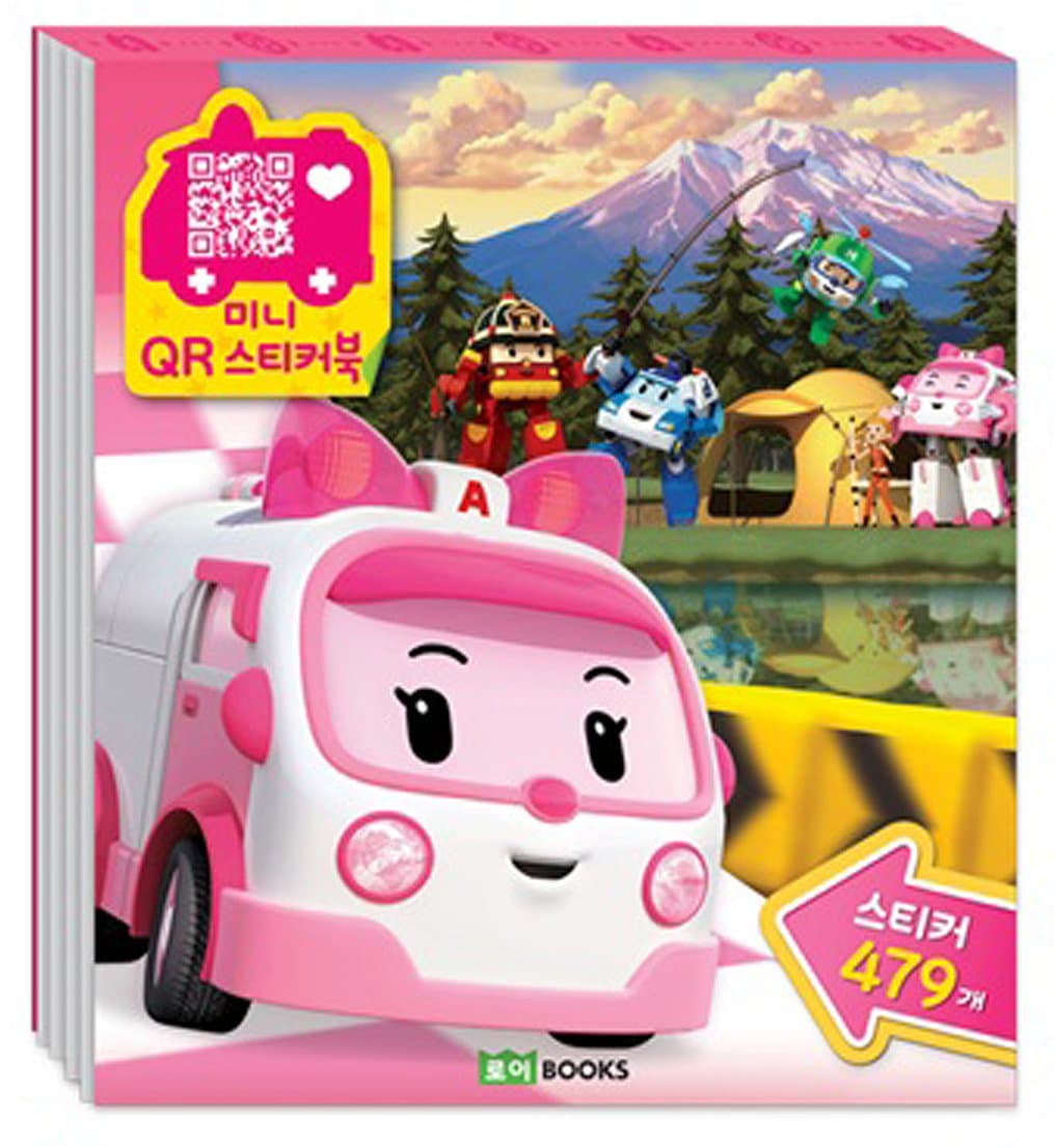 Poli Robocar Mini Qr Sticker Book Amber