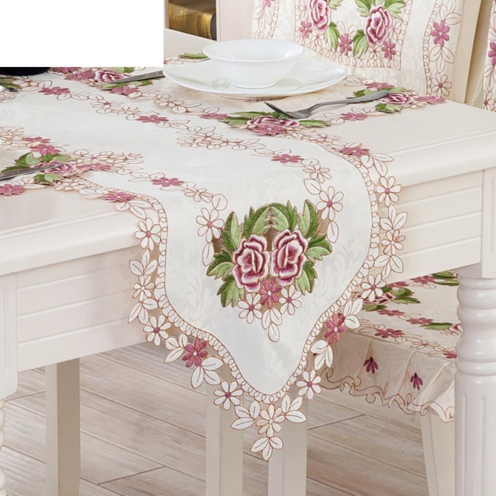 Table runner/[rural],embroidery table runner/[manual],hollow out/tea table runner -A 38x138cm(15x54inch)