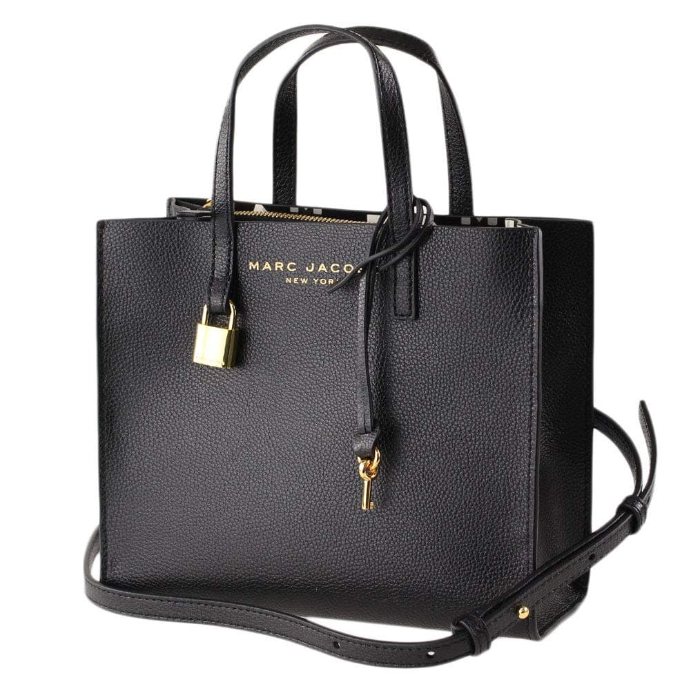 Marc Jacobs Mini Grind Leather Tote, Black, One size