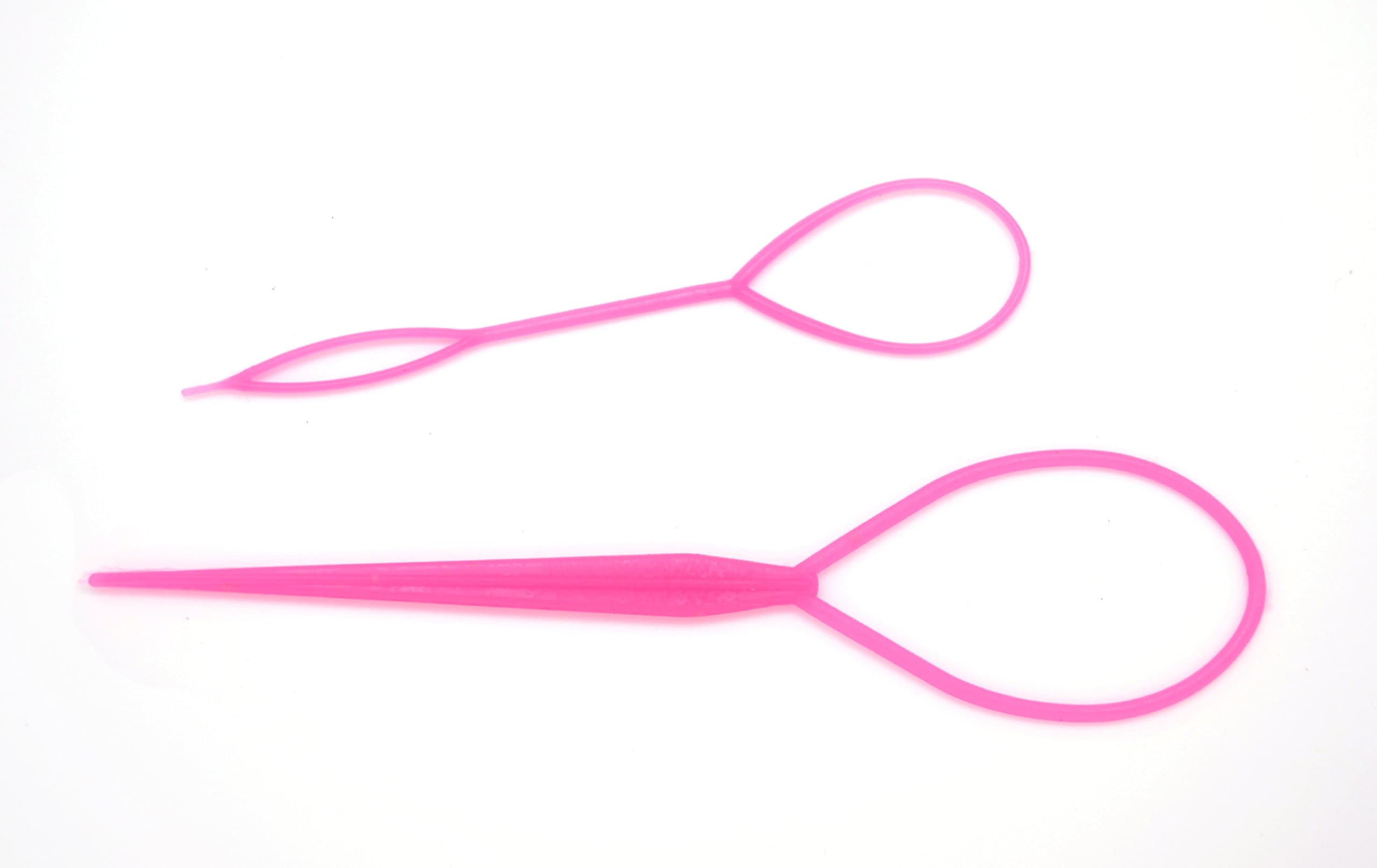 2pcs Hair Braid Braider Ponytail Styling Tool Set (Pink)