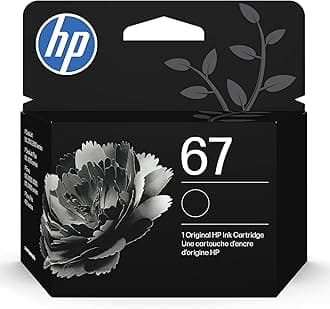 HP 67 Black Ink Cartridge for HP Printers | Works with DeskJet 1255, 2700, 4100 and ENVY 6000, 6400 Series, Eligible for Instant Ink, 3YM56AN