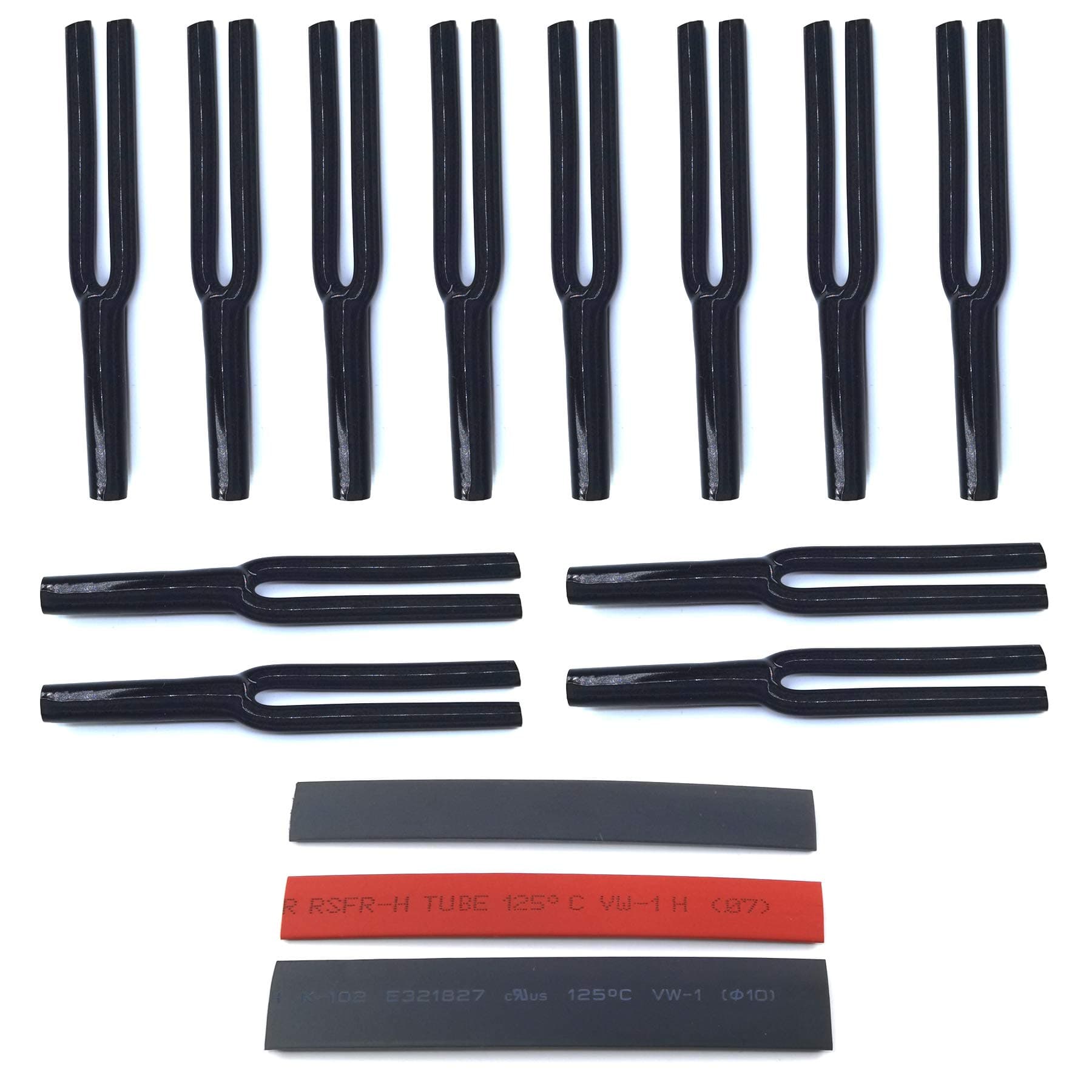 WJSTN Speaker Wire Pants(Y Boot) Cable Pants 8mm 2-Conductor, Black (Pack of 12) Insulated Heat shrinkable Tube (Shrink Ratio2:1,6ft)