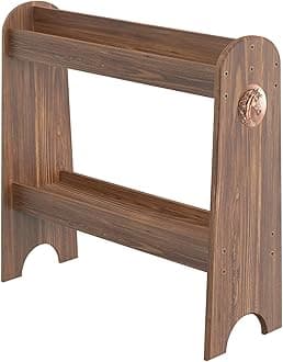 HOTCAN Pine Wood Saddle Rack – Ideal Saddle Stand for Western Saddles and Horse Tack Organizers, Suitable for Displaying Trophy Saddles at Home (Burnt)