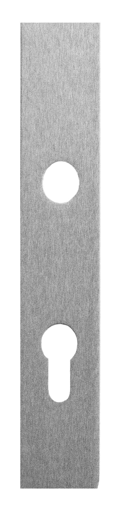 ALPERTEC Flat Long Plate Pair Stainless Steel Colour for Front Doors Door Handle Set Door Fittings Door Handle Space, 72 mm, PZ 32458045 K1