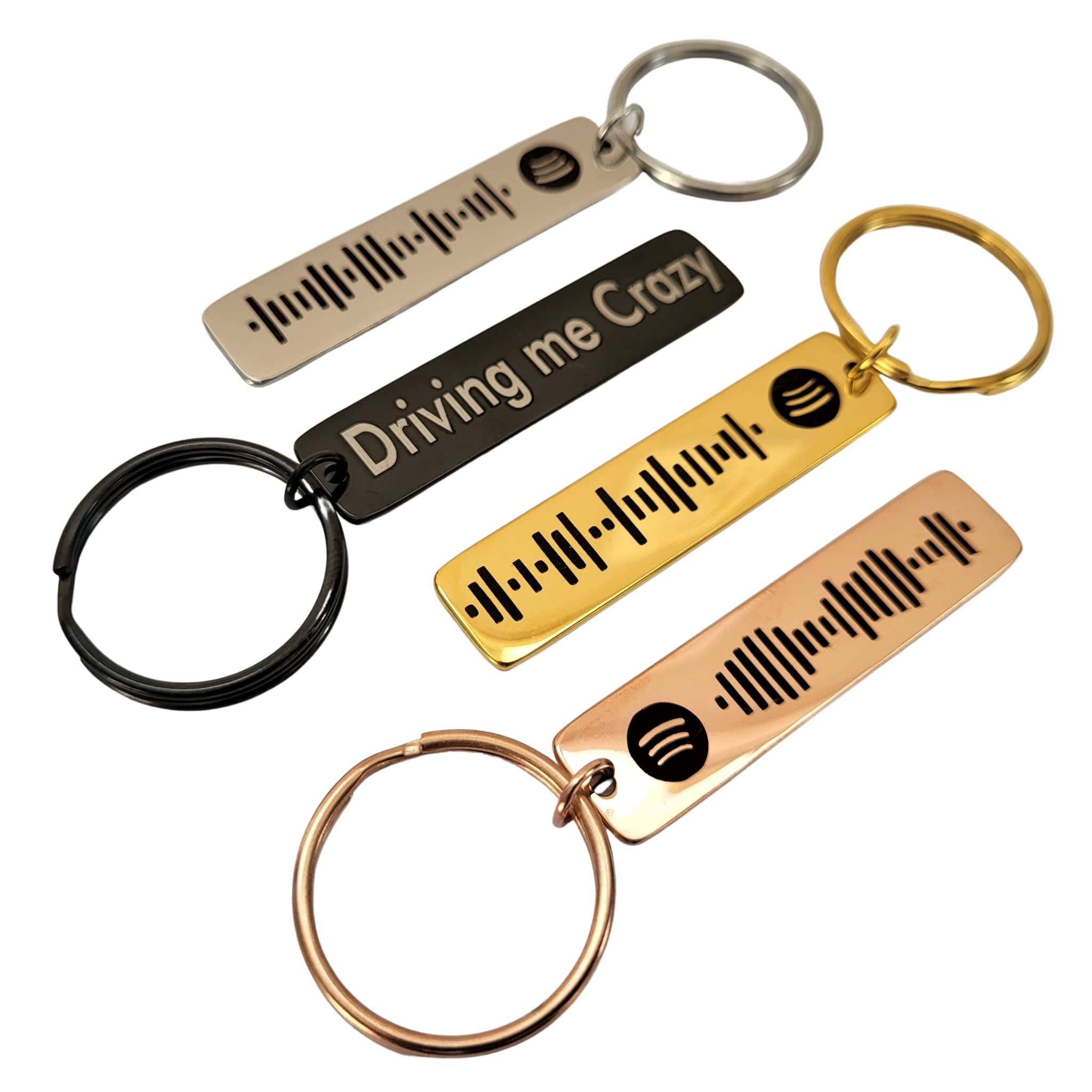 NationInFashionSpotify Code Custom Music Code Keyring Spotify Keychain Personalized Keycring Both side Engraving for Him Her Women Men Best Friends Mom Dad Sister Brother