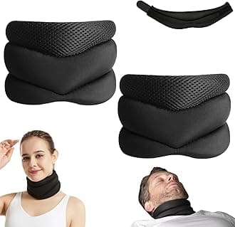 2025 New Vitavix Neck Support for Snoring, Adjustable Soft Foam Neck Brace, Cervical Collar for Sleeping, Neck-support for Snoring Relief, Travel Neck Pillow, Cervical Neck Support (2PCS)