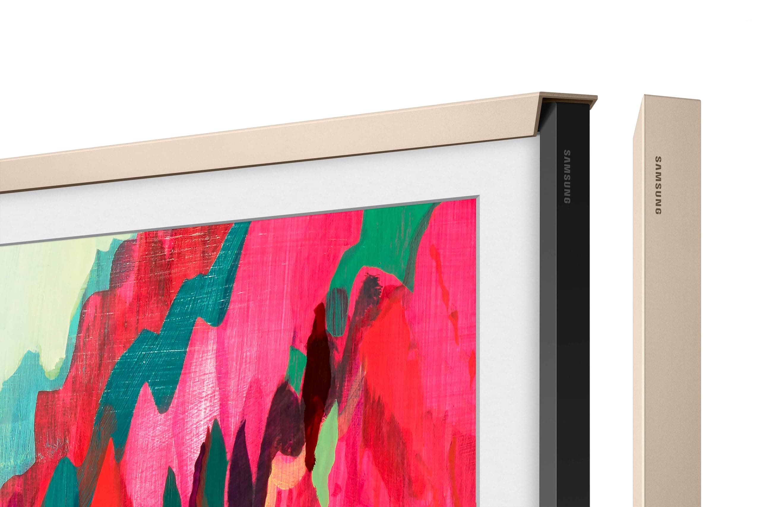 Samsung 75” The Frame Customizable Bezel (2025 Model), Magnetic, Quick and Easy Installation, VG-SCFF75SGMZA, Sand Gold Metal