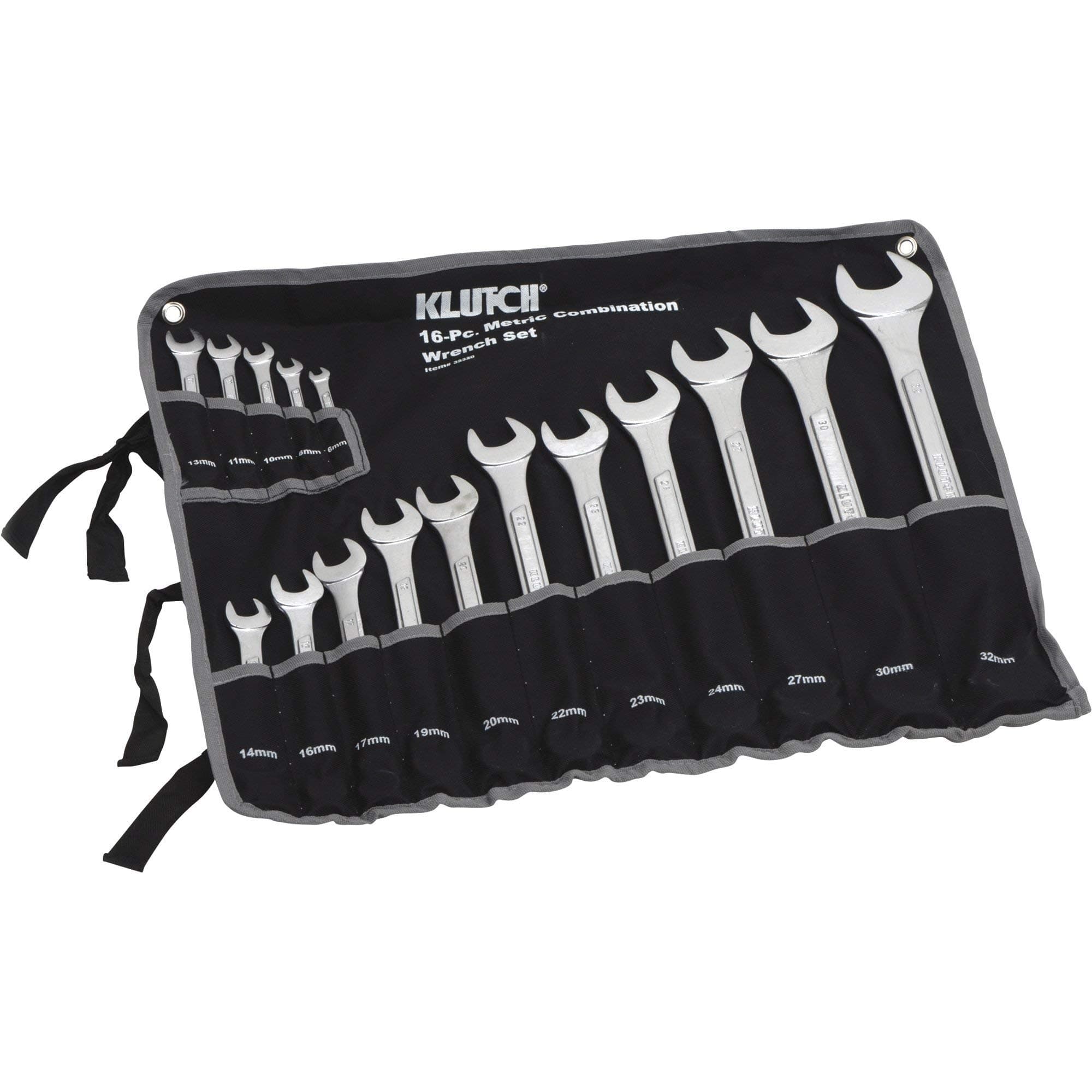 Klutch Metric Combination Wrench Set - 16-Pc.