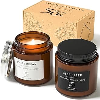 BOYUJK Sleep Candles 50th Birthday Gift Set for Women, Lavender Scented Candles for Anxiety, Lavender Promotes Sleep, Chamomile Relieves Stress, Relaxation Gifts for Women