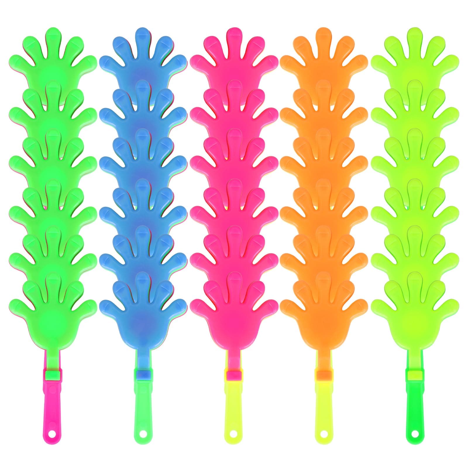 Mini 30 Pcs 3.7in Hand Clappers Plastic Noise Makers Party Favors Game Accessories, Sporting Events Fiesta Party Birthday Favors and Supplies